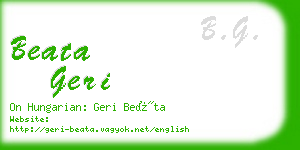 beata geri business card